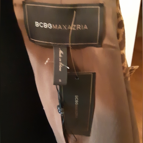 BCBGMaxzaria Animal Print Colorblock Jacket Size Small NWT - Picture 4 of 4